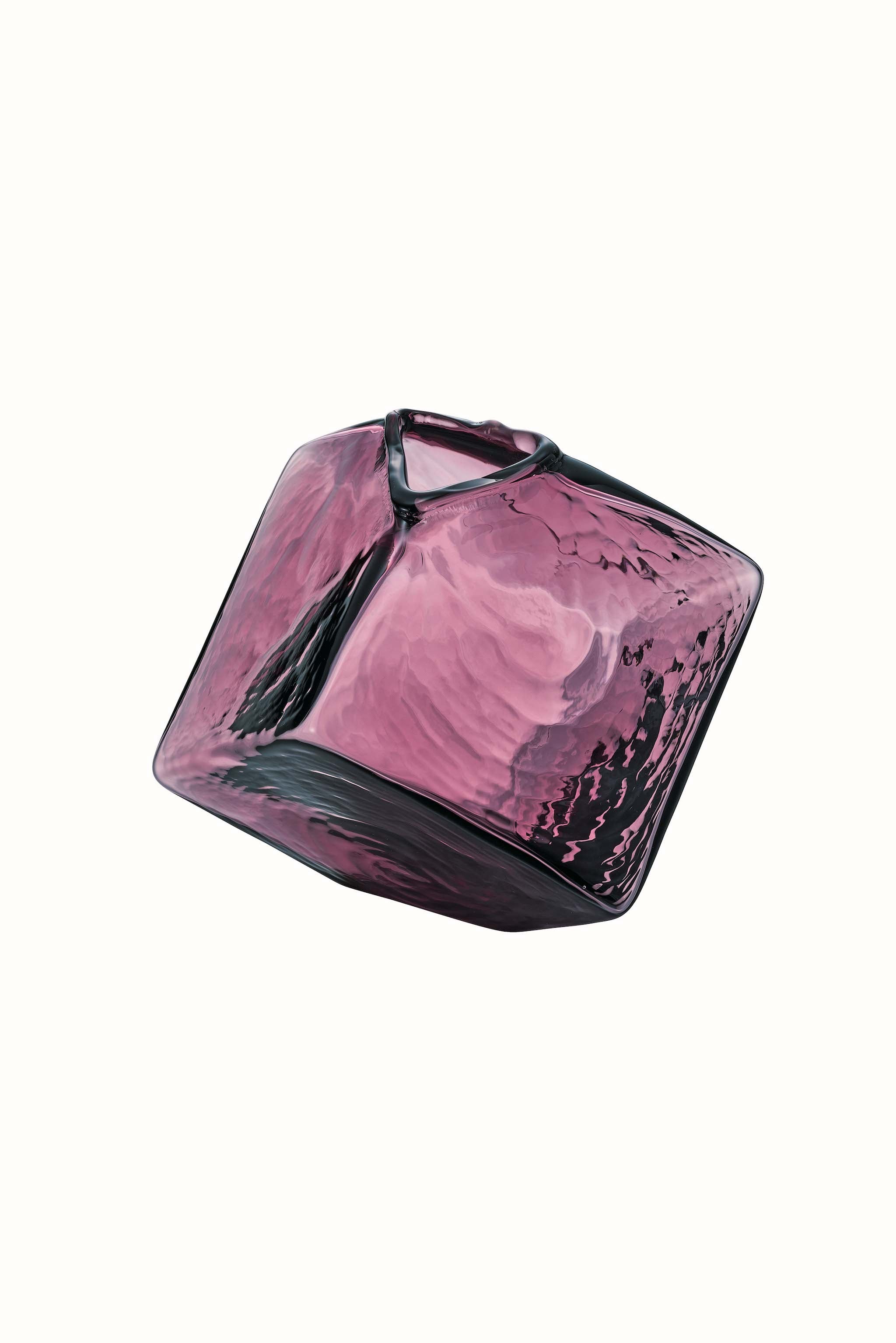 CUBO - Vase, Wine Red