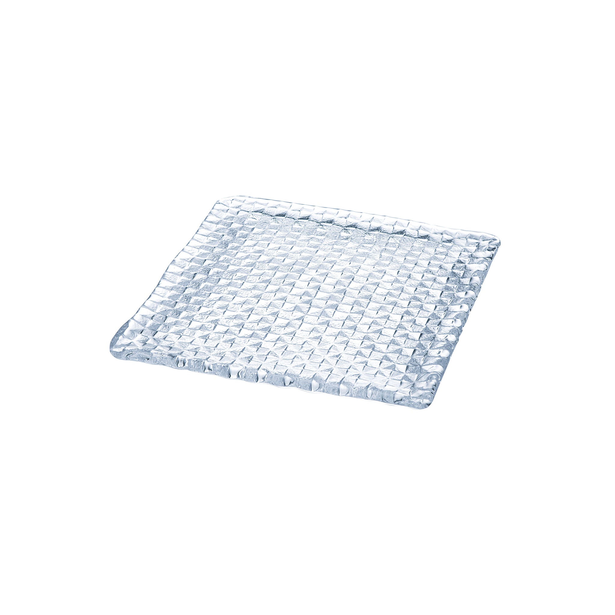 GRID PLATE - Square Plate Clear, 9.4inch