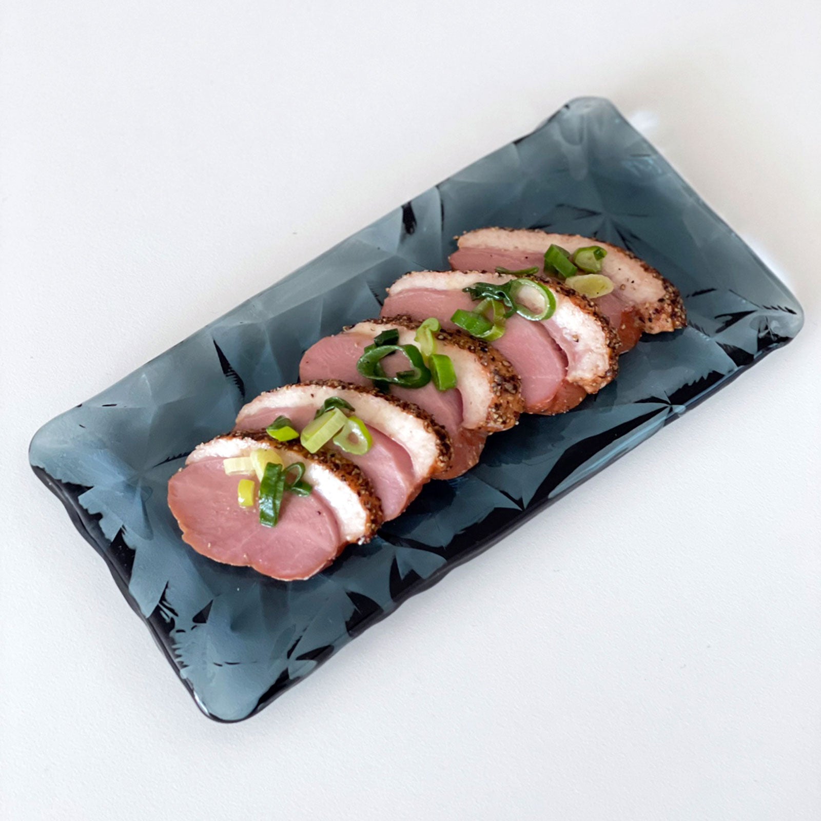 LIMPID PLATE - Rectangular Plate Indigo, 9.4 inch