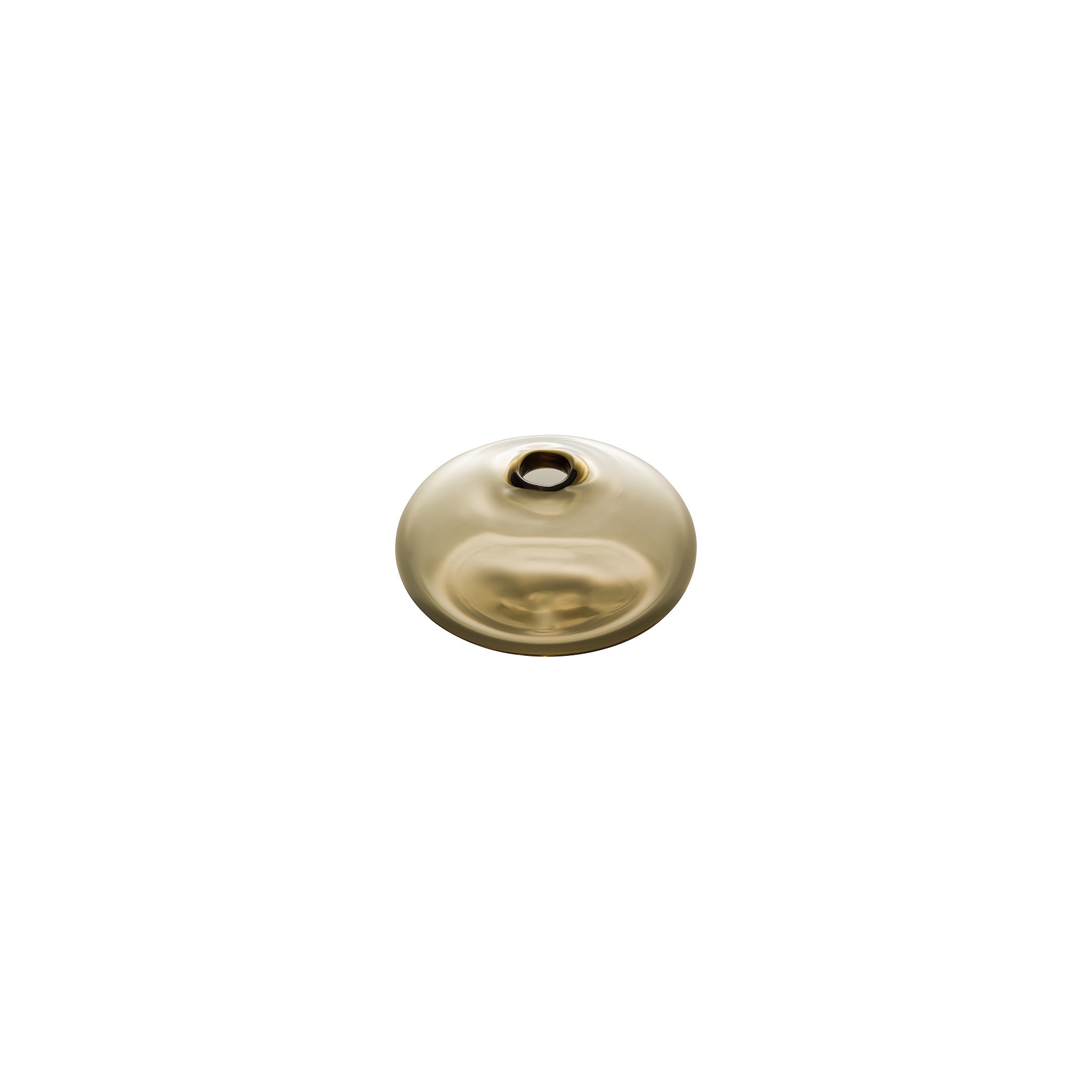 MINI VASE - Flat Round Bud Vase, Tan