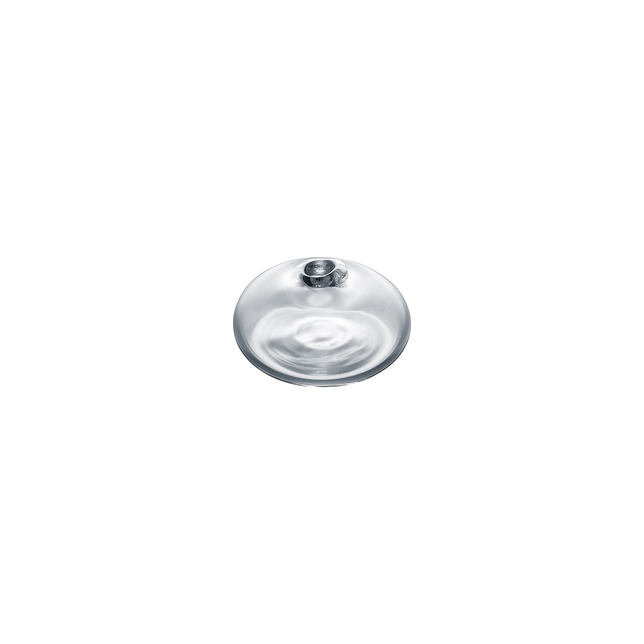 MINI VASE - Flat Round Bud Vase, Clear