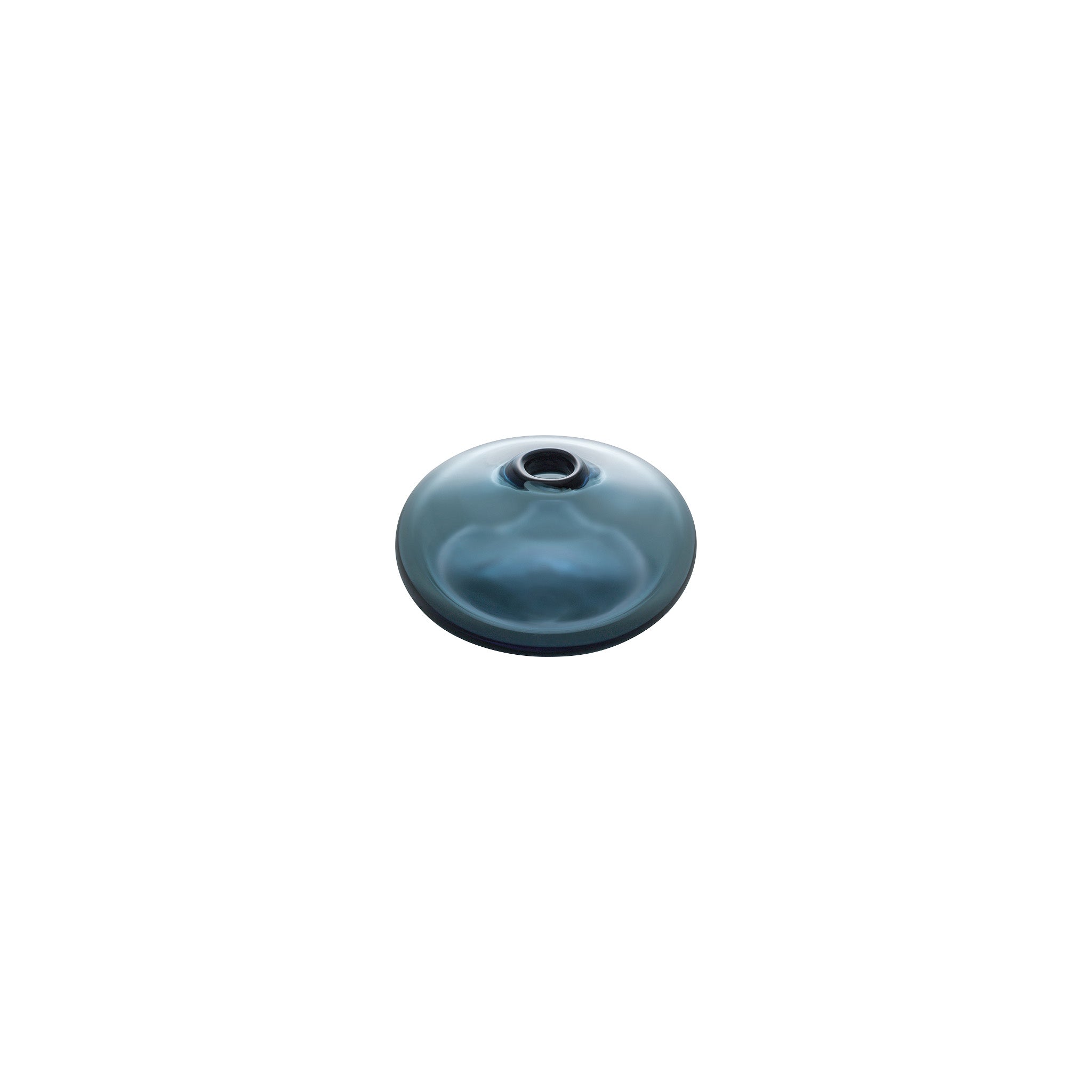 MINI VASE - Flat Round Bud Vase, Indigo