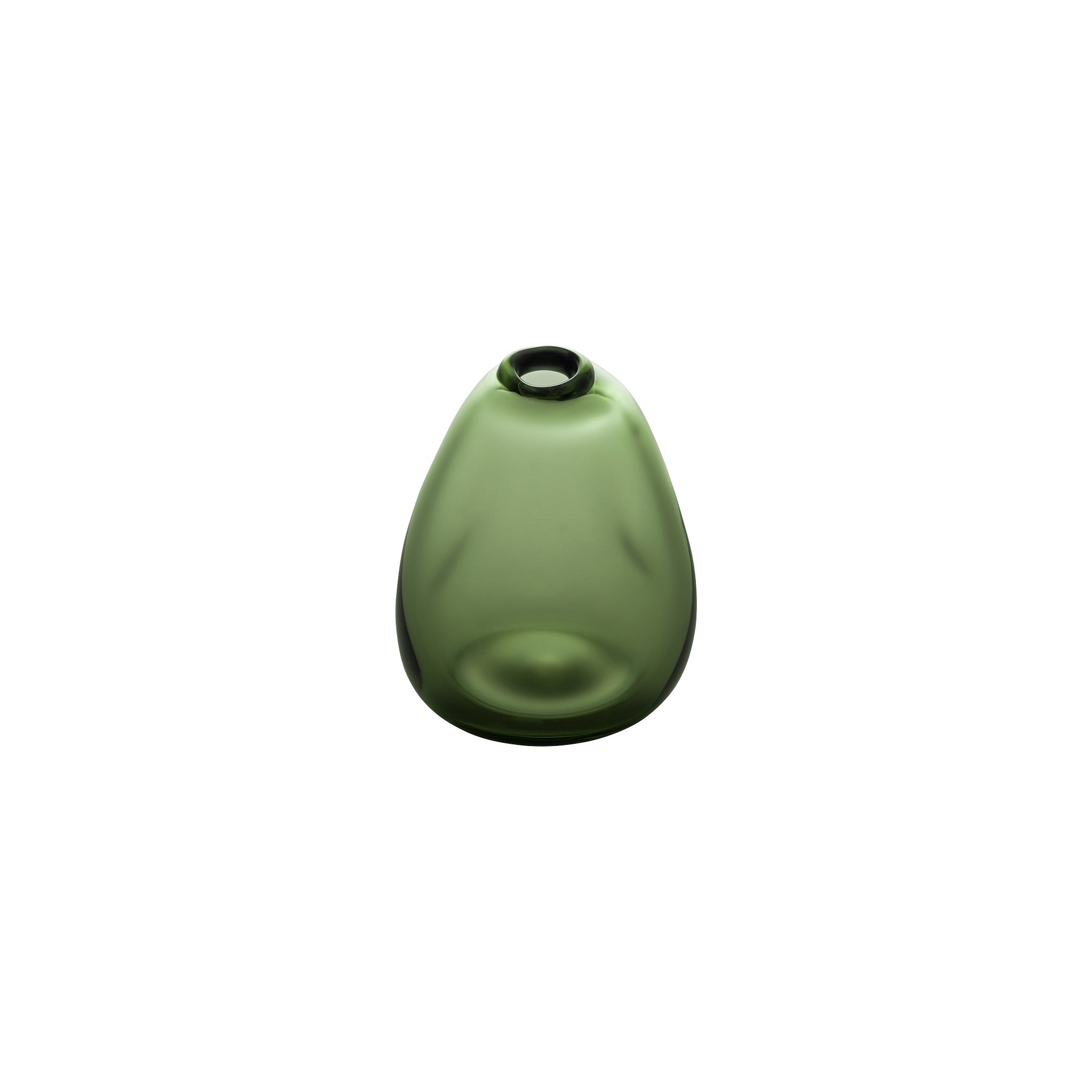 MINI VASE - Tall Triangle Stone Vase, Forest Green