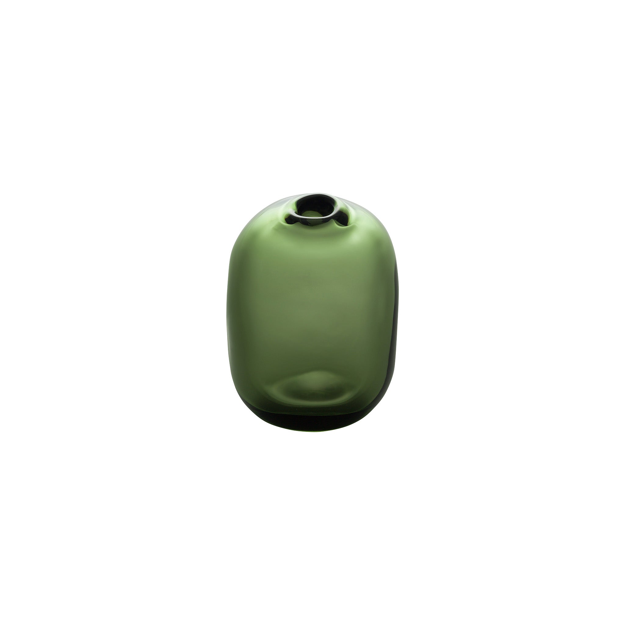 MINI VASE - Tall Rect.Stone Vase, Forest Green