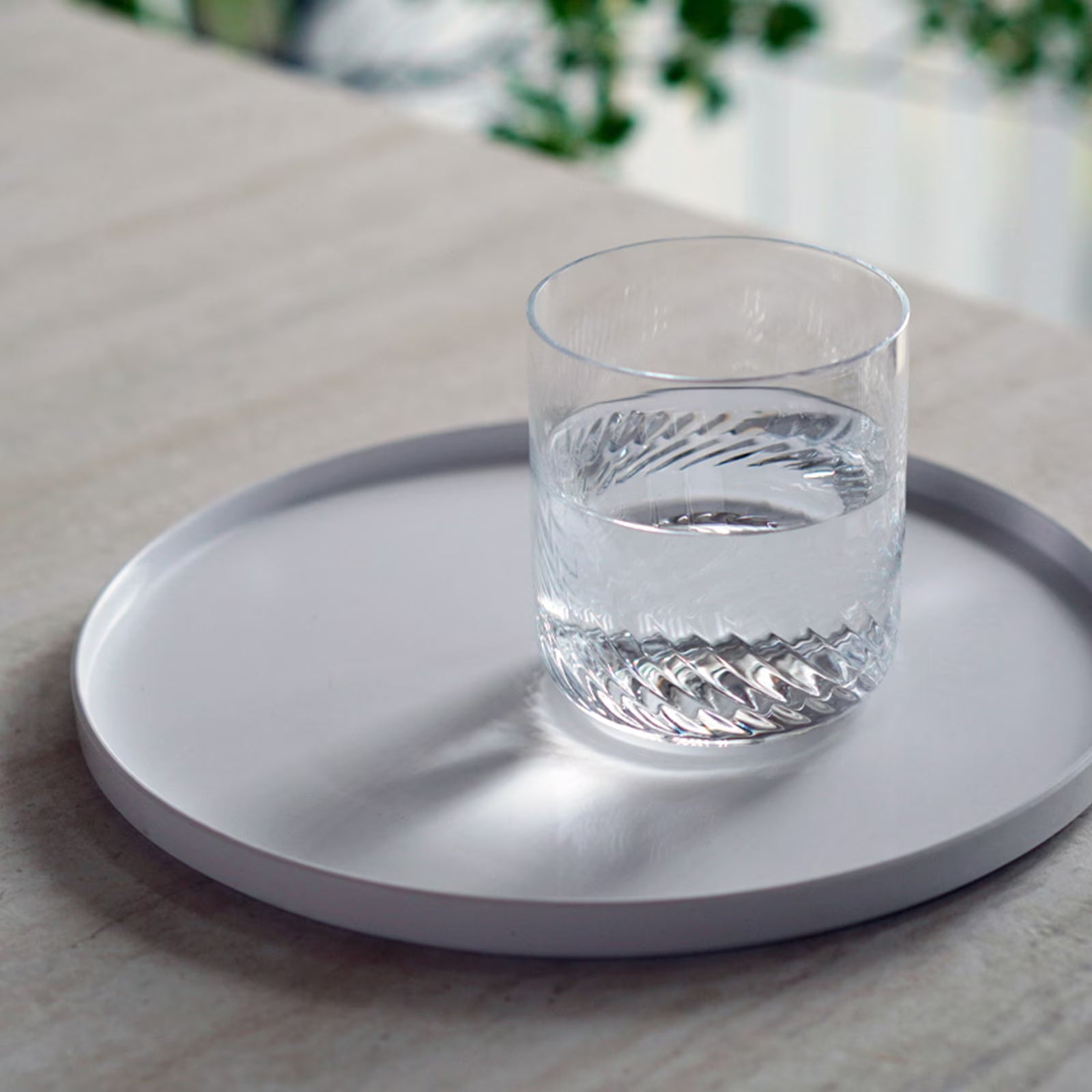 [NEW] MIZU WATER GLASS - Diagonal Lines Clear, 12.2oz