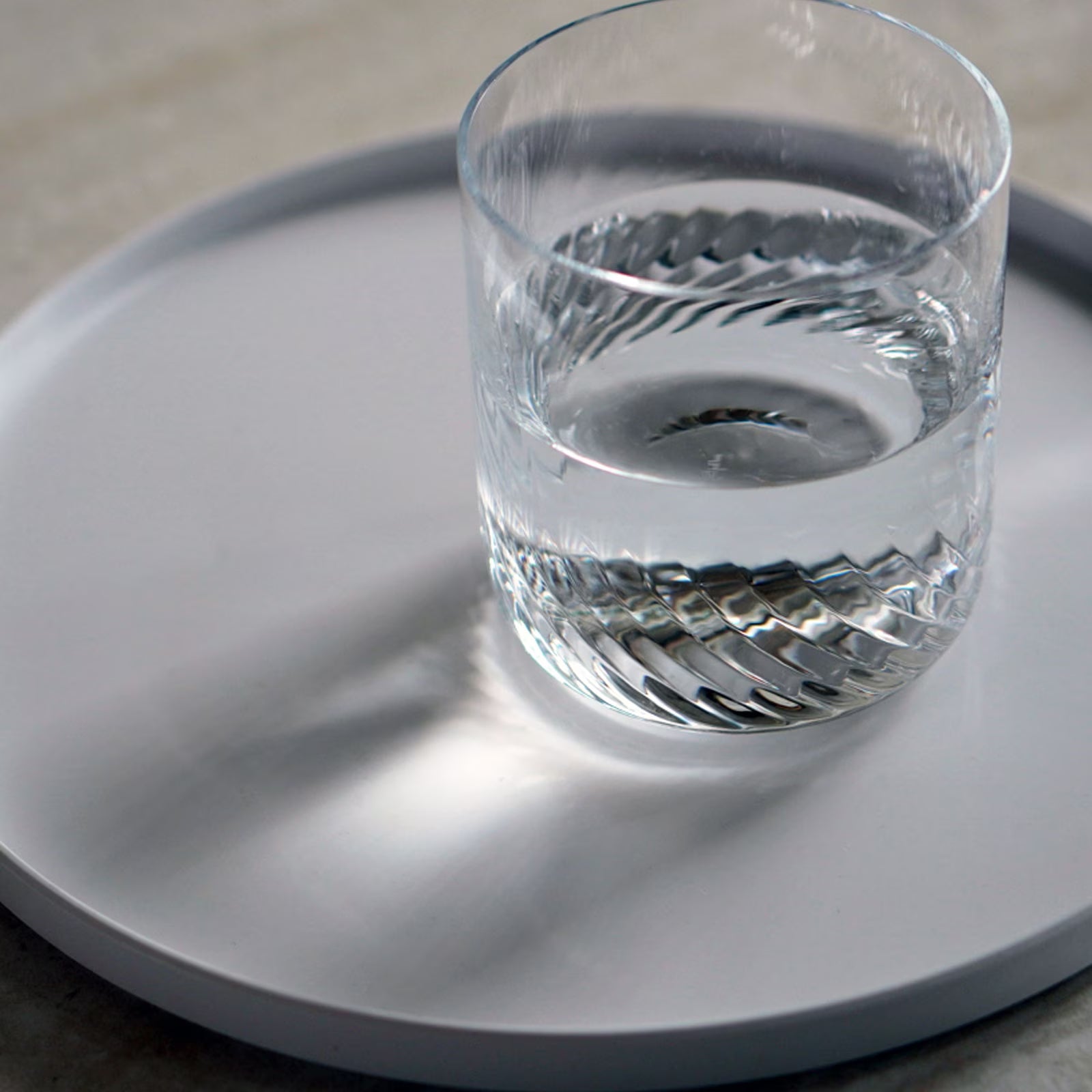 [NEW] MIZU WATER GLASS - Diagonal Lines Clear, 12.2oz