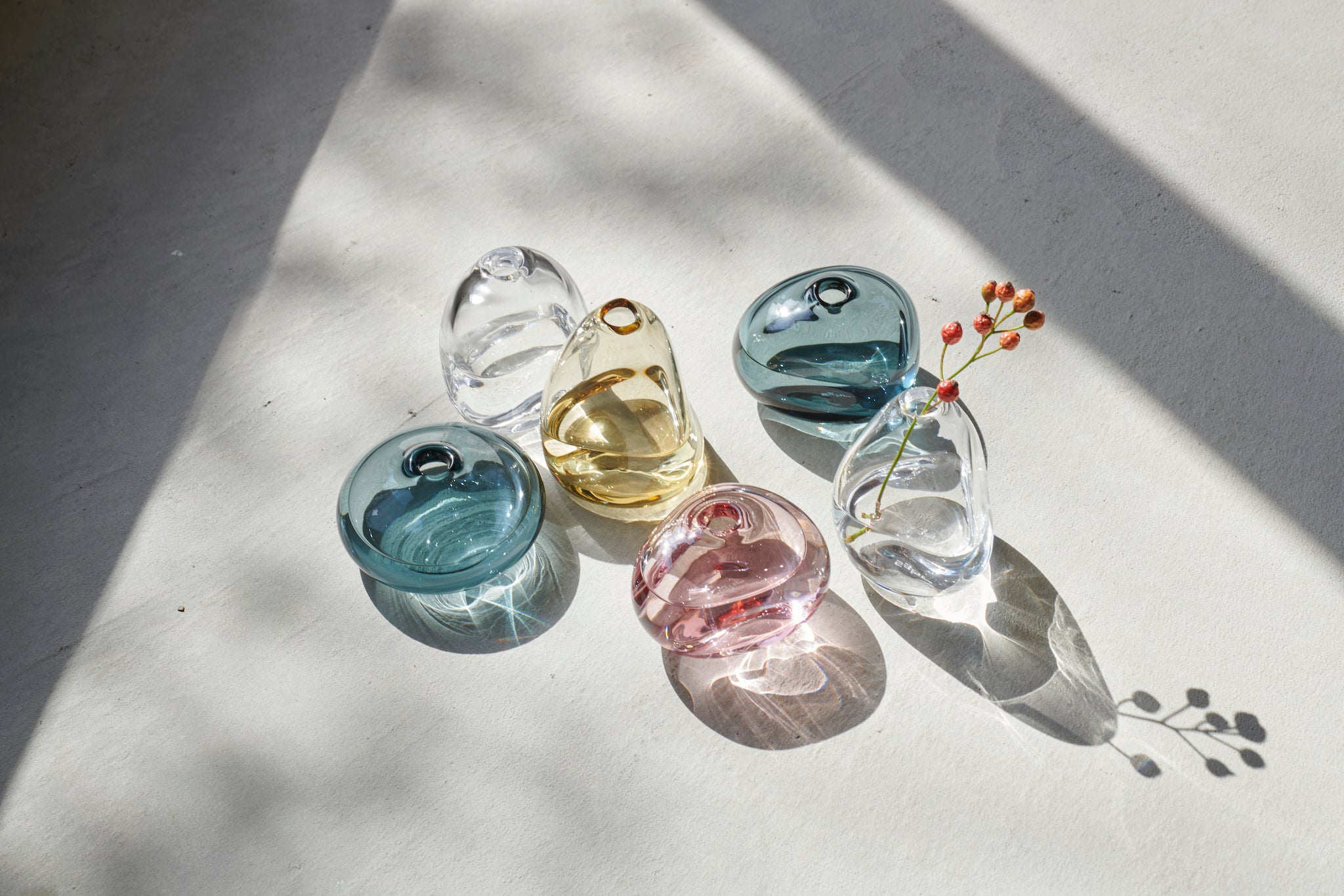 MINI VASE - Tall Rect.Stone Vase, Indigo