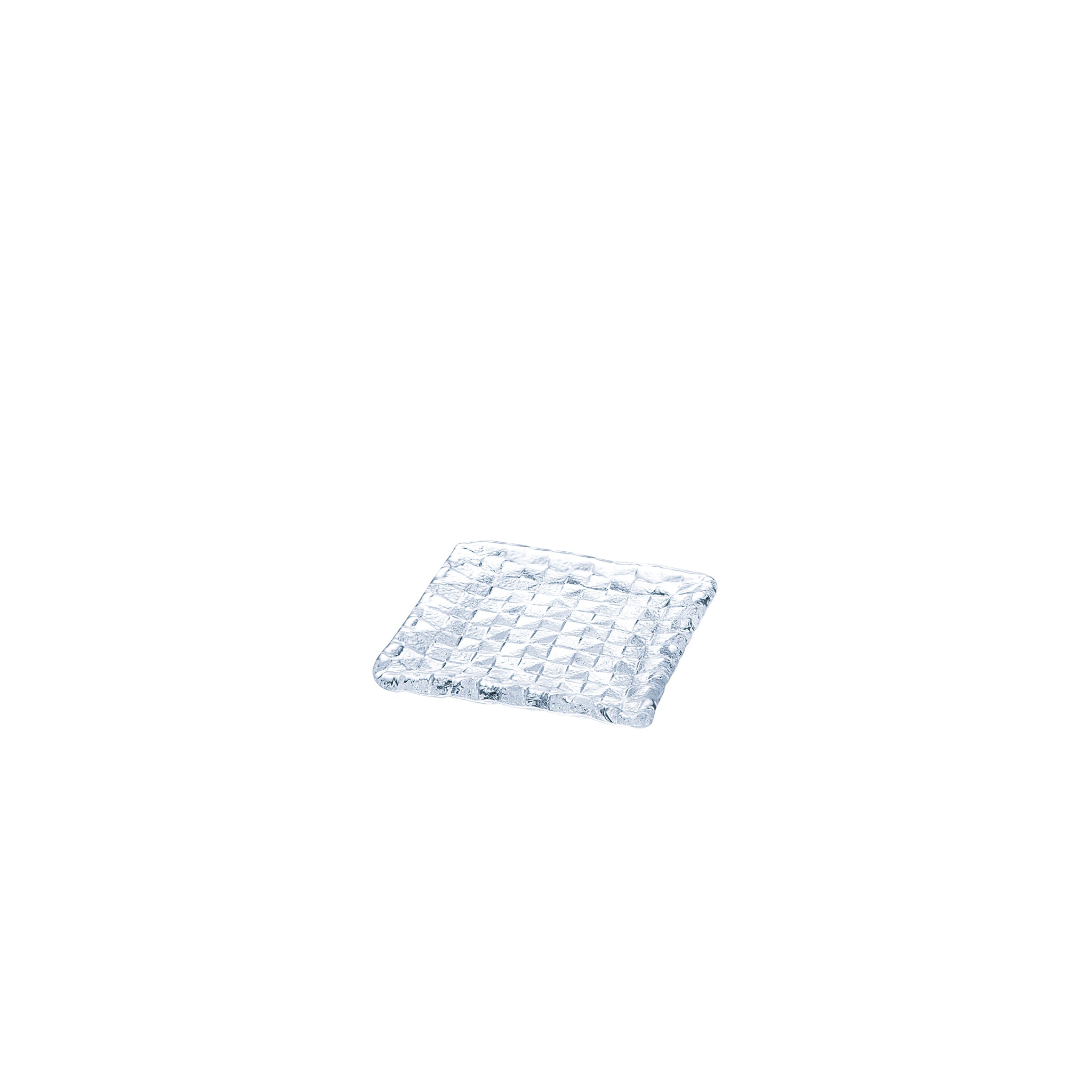 GRID PLATE - Square Plate Clear, 4.7inch