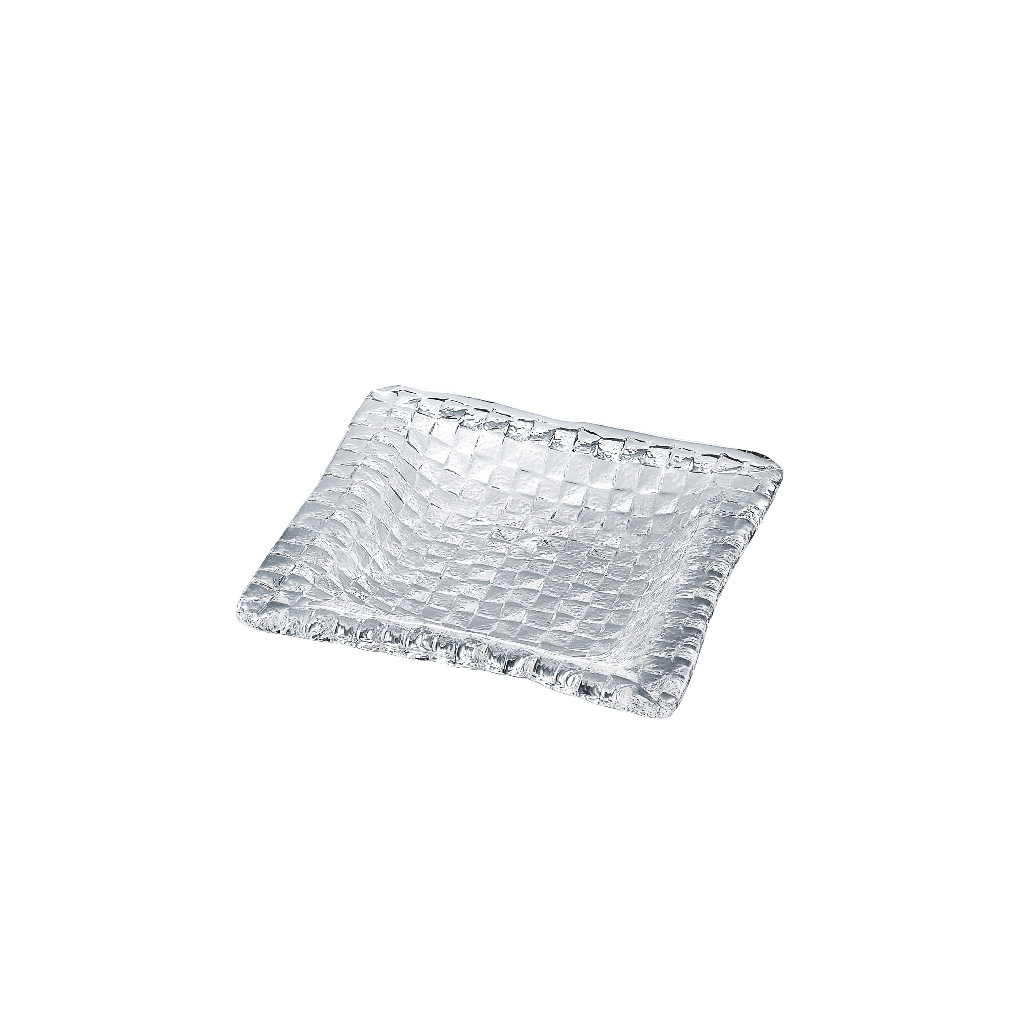 GRID PLATE - Square Plate Clear, 6.7inch