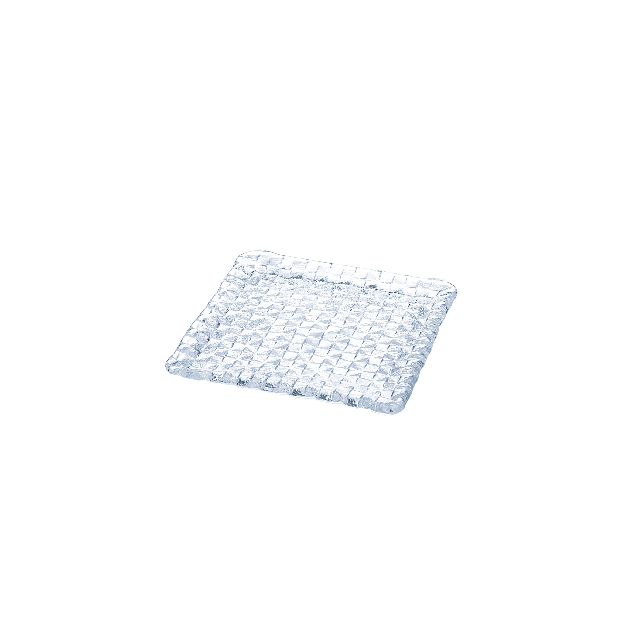 GRID PLATE - Square Plate Clear, 7.1inch