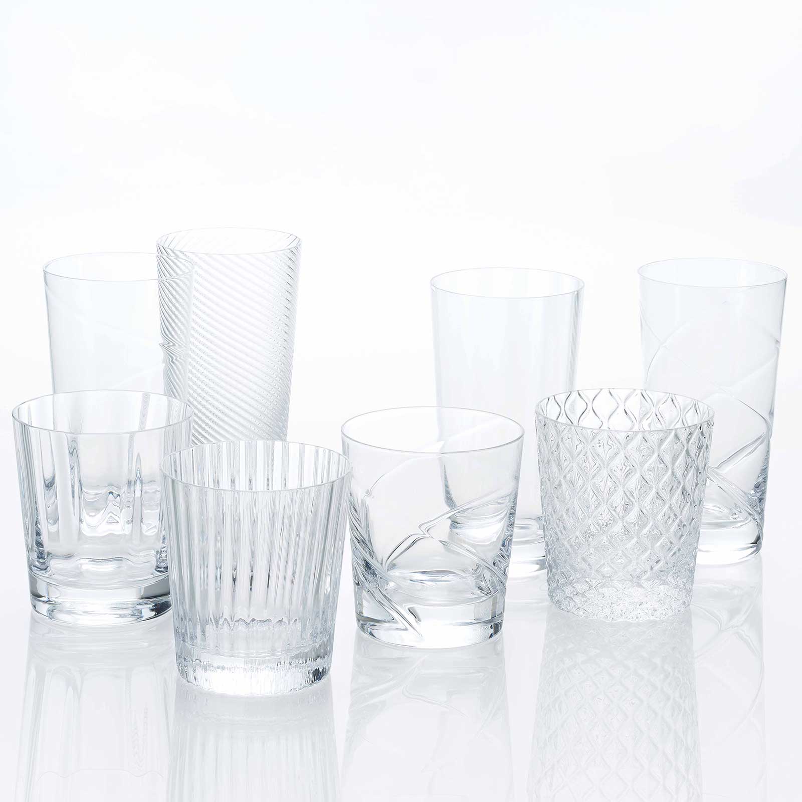 KIRAMEKI (VERTICAL 8 LINES) - Clear, 10.1oz