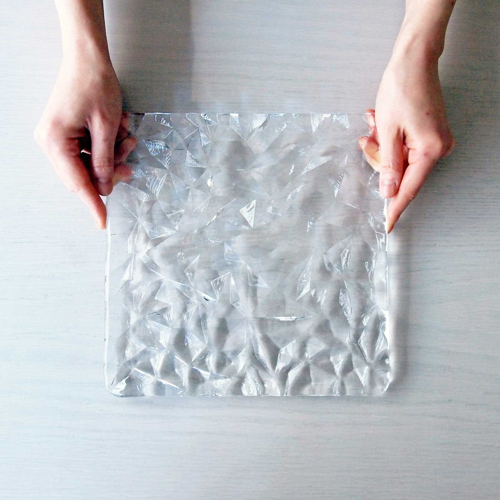 LIMPID PLATE - Square Plate Clear, 9.4 inch