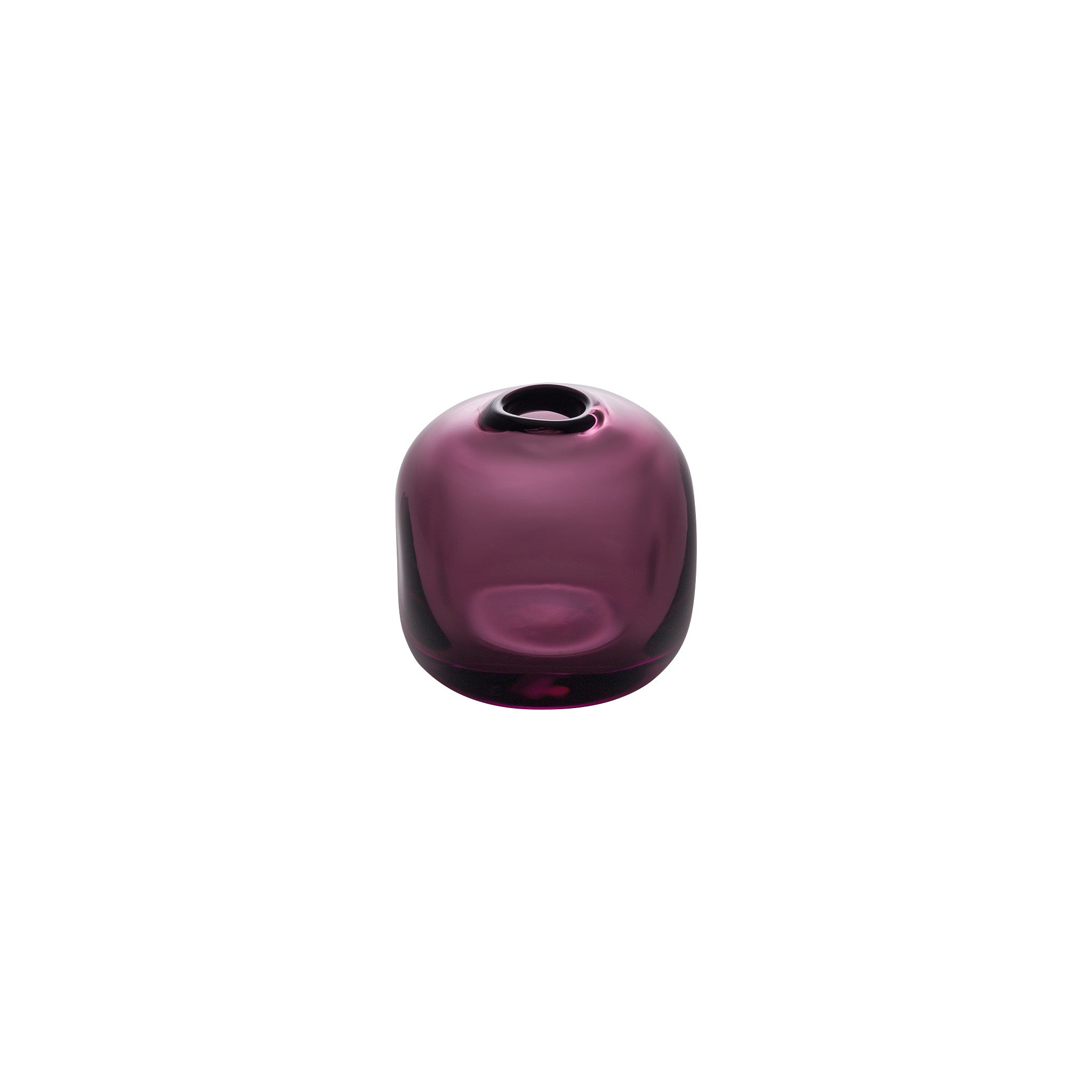 MINI VASE - Cube Riverstone Vase, Wine Red