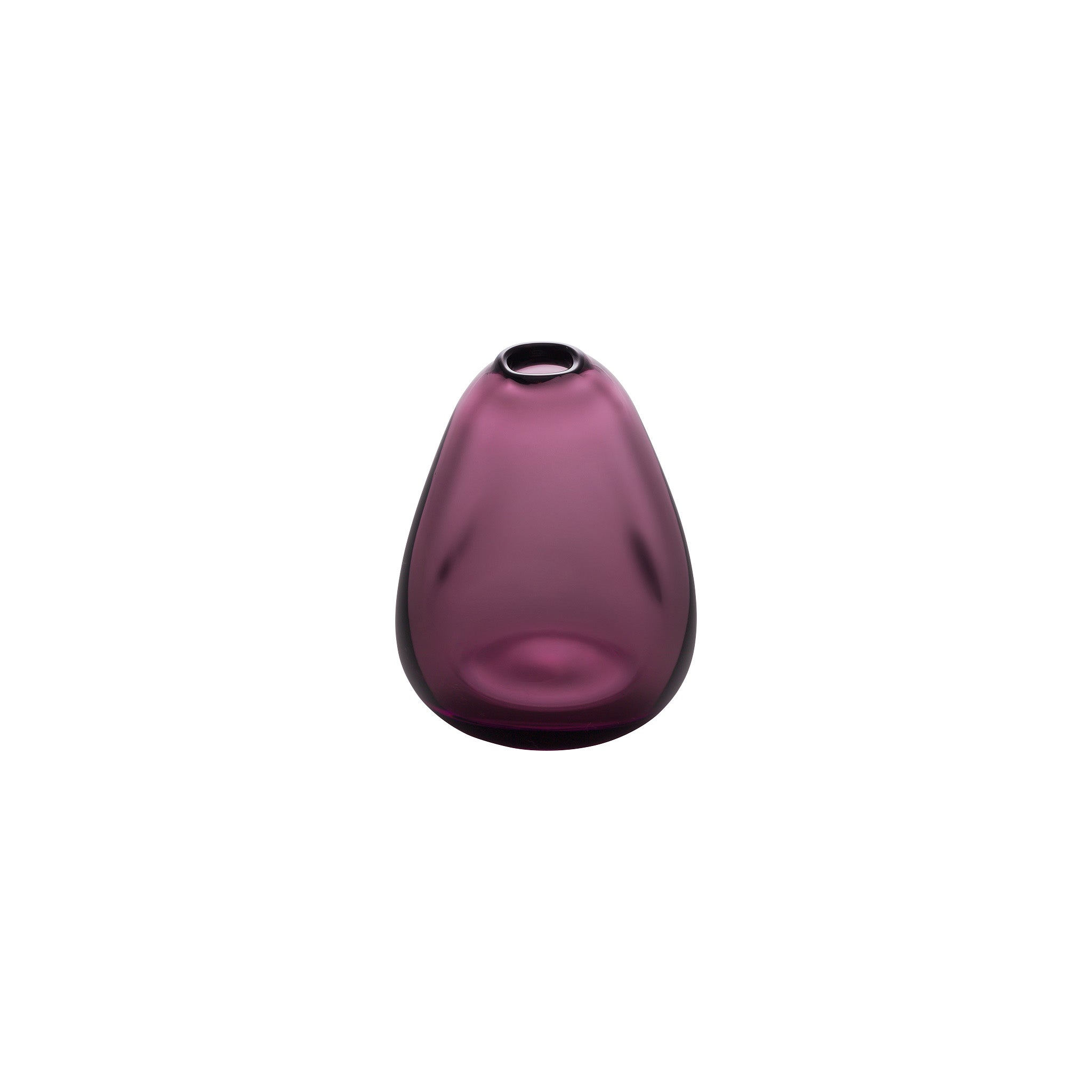 MINI VASE - Tall Triangle Stone Vase, Wine Red