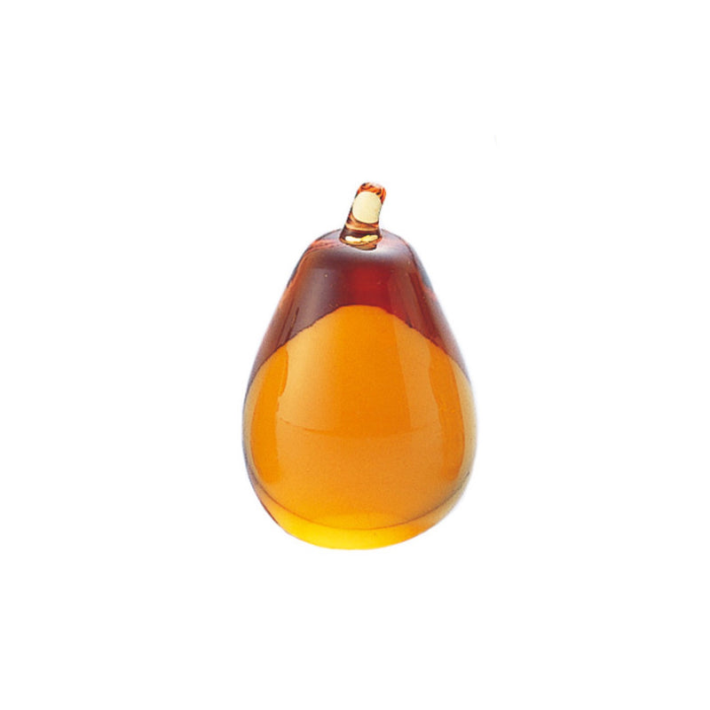 ORNAMENT - Pear Amber, 2.7inch