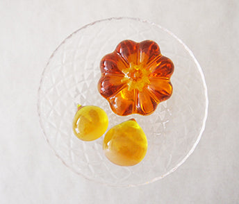 ORNAMENT - Pumpkin Amber, 3.7inch