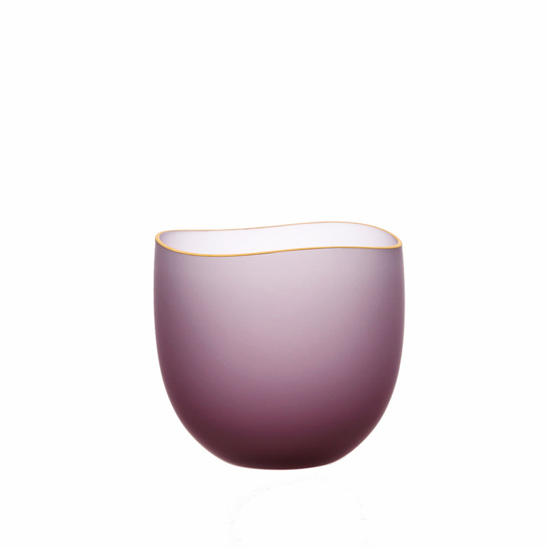 SAKI - Bowl Wine Red Frosted, 2.6inch